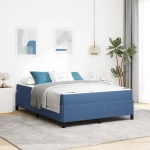 vidaXL Σκελετός Κρεβατιού Μπλε 140 x 190 cm Βελούδο