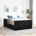 vidaXL Σκελετός κρεβατιού με στρώμα Μαύρο 160 x 200 cm Βελούδο
