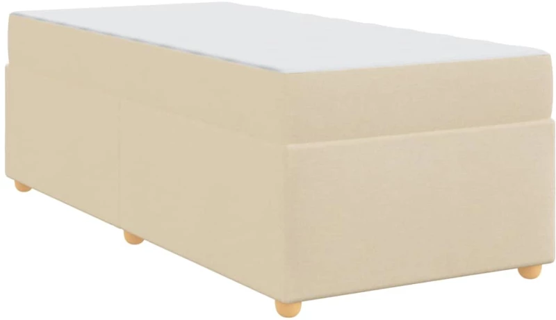vidaXL Σκελετός Κρεβατιού με στρώμα Κρεμ 80 x 200 cm ύφασμα
