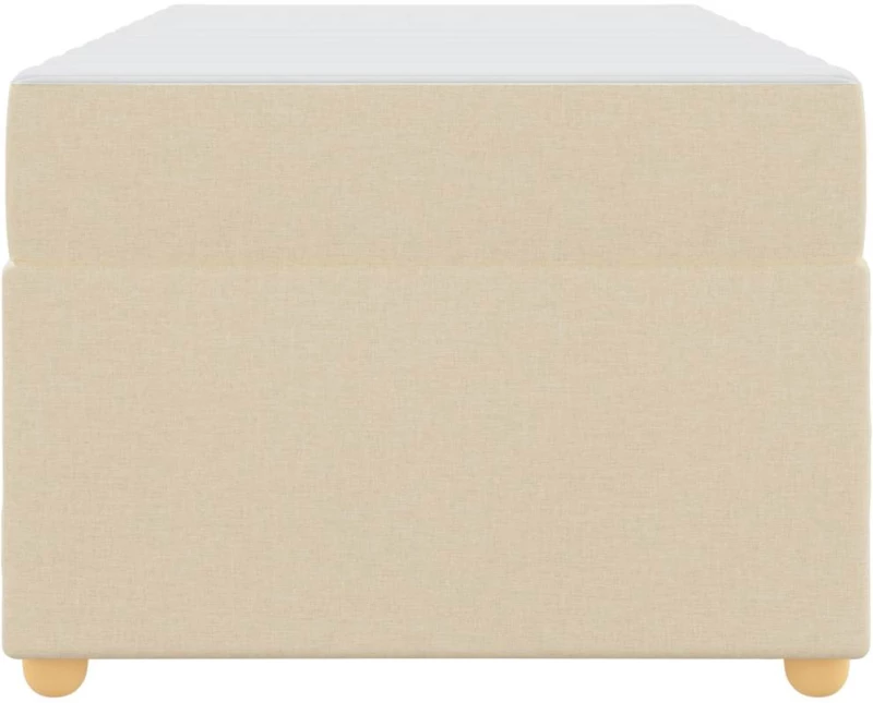 vidaXL Σκελετός Κρεβατιού με στρώμα Κρεμ 80 x 200 cm ύφασμα