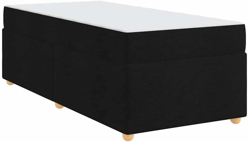 vidaXL Σκελετός Κρεβατιού με στρώμα Μαύρο 90 x 200 cm ύφασμα
