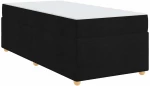 vidaXL Σκελετός Κρεβατιού με στρώμα Μαύρο 90 x 200 cm ύφασμα