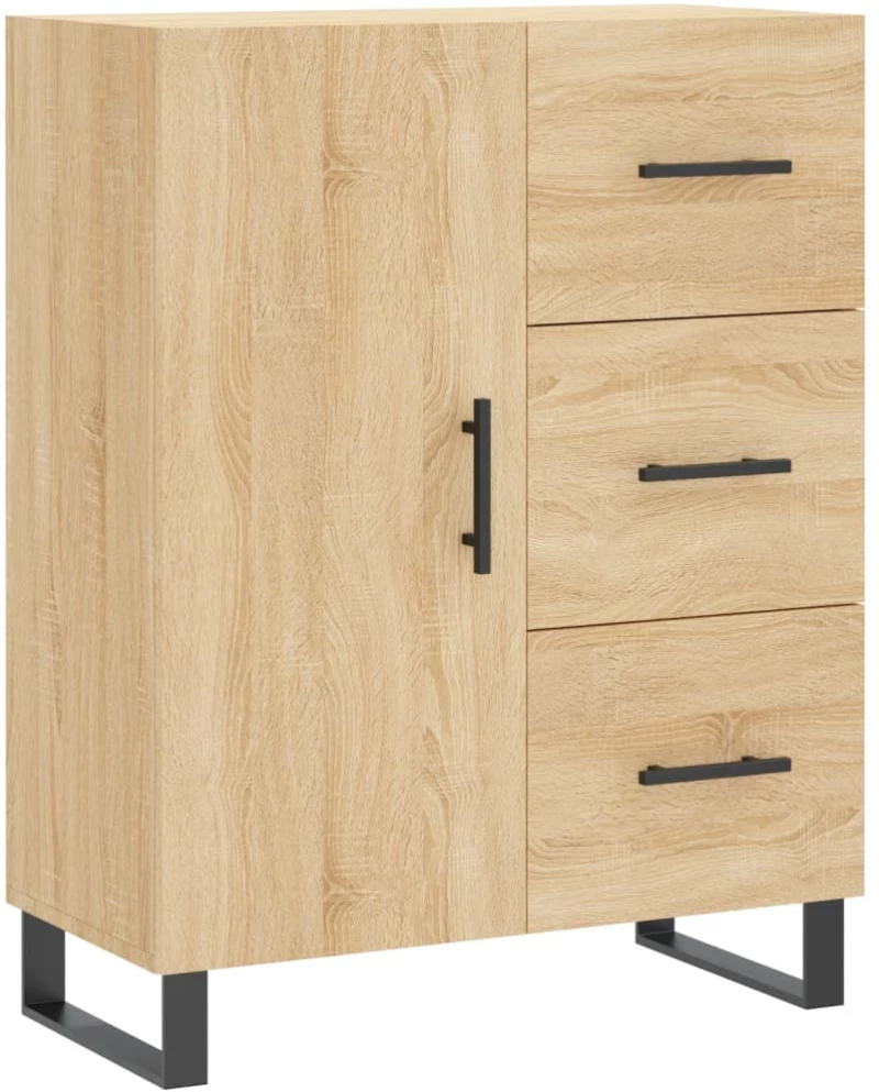vidaXL Ντουλάπι Sonoma δρυς 69,5 x 34 x 180 εκ. από Επεξεργασμένο Ξύλο