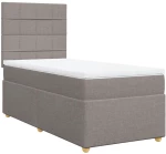 vidaXL Κρεβάτι Boxspring με Στρώμα Taupe 80x200 εκ. Υφασμάτινο