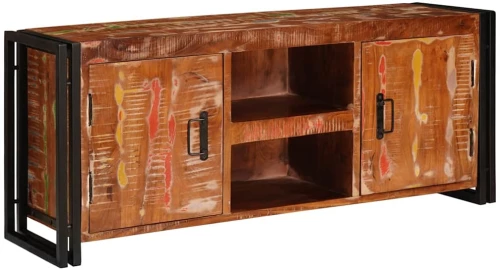 vidaXL Ντουλάπι TV Πολύχρωμο 120 x 30 x 50 cm Μασίφ ανακυκλωμένο ξύλο