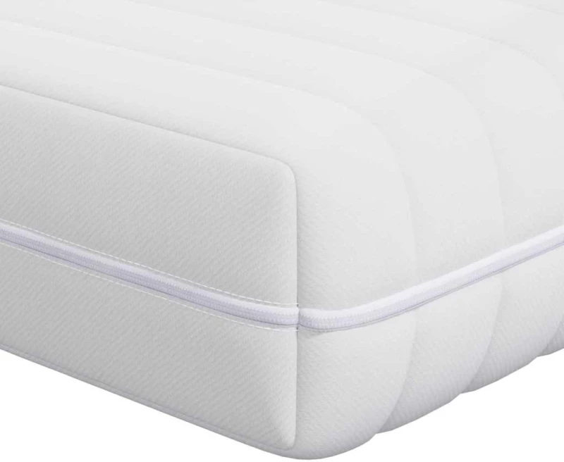 vidaXL Στρώμα με Στρώση Καρύδας Λευκό 60 x 120 cm Τσέπες ελατηρίων
