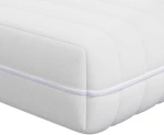 vidaXL Στρώμα με Στρώση Καρύδας Λευκό 60 x 120 cm Τσέπες ελατηρίων