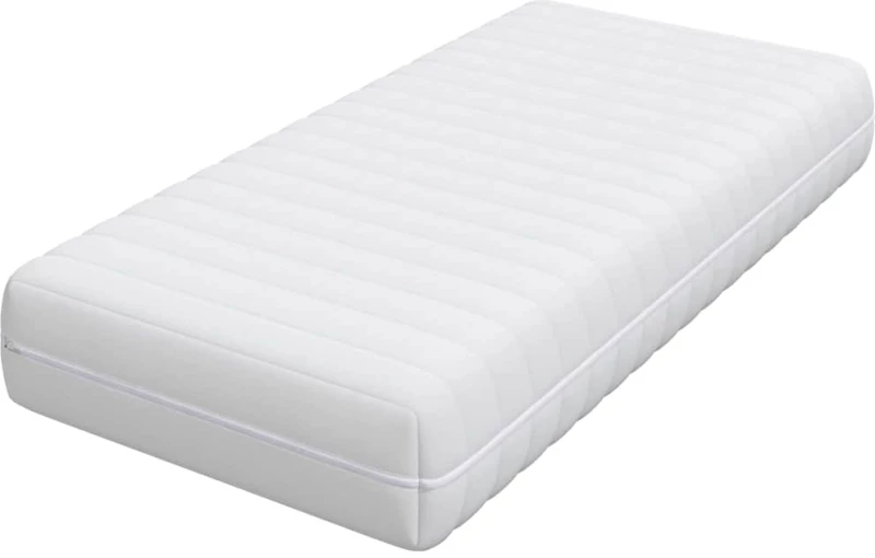 vidaXL Στρώμα με Στρώση Καρύδας Λευκό 60 x 120 cm Τσέπες ελατηρίων