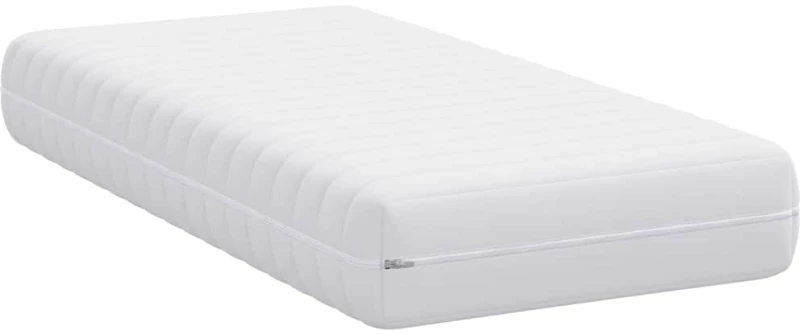 vidaXL Στρώμα με Στρώση Καρύδας Λευκό 60 x 120 cm Τσέπες ελατηρίων