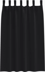 vidaXL Κουρτίνες με κουρτίνες 2 pcs Μαύρο 175x140εκ. Πολυεστέρας