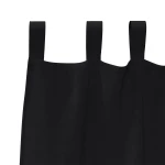 vidaXL Κουρτίνες με κουρτίνες 2 pcs Μαύρο 175x140εκ. Πολυεστέρας