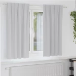 vidaXL Κουρτίνες 2 pcs Ανοιχτό γκρι 175x140εκ. Πολυεστέρας