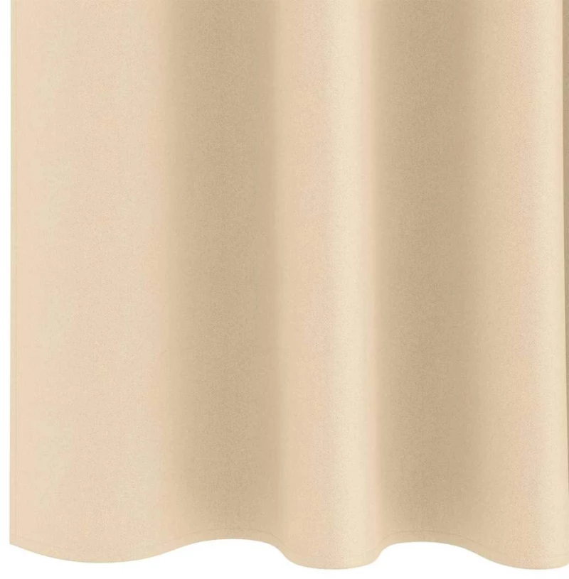 vidaXL Κουρτίνες με κουρτίνες 2 pcs Κρεμ 175x140εκ. Πολυεστέρας