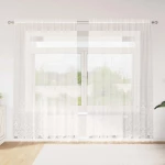 vidaXL Κουρτίνες με κουρτίνες Άλλο Λευκό 200 x 245 εκ. Πολυεστέρας