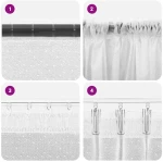 vidaXL Κουρτίνες με κουρτίνες Λευκό 1200 x 120 cm Πολυεστέρας