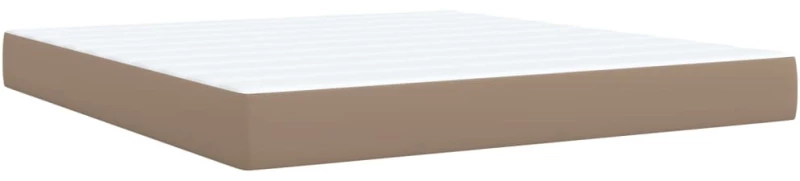 vidaXL Κρεβάτι Boxspring με Στρώμα Καπουτσίνο 180x200 εκ. Συνθ. Δέρμα