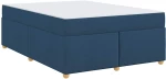 vidaXL Σκελετός Κρεβατιού με στρώμα Μπλε 140 x 200 cm ύφασμα