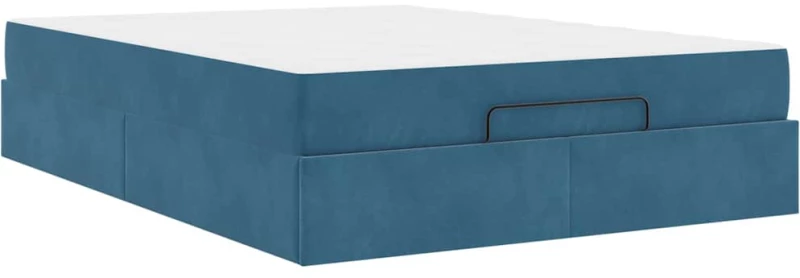 vidaXL Σκελετός Κρεβατιού Μπλε 160 x 200 cm Βελούδο