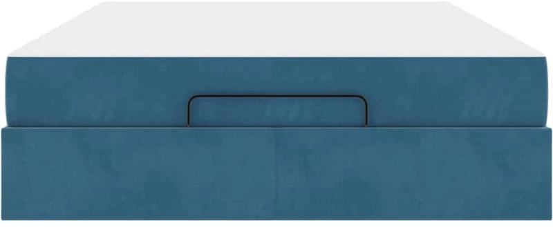 vidaXL Σκελετός Κρεβατιού Μπλε 160 x 200 cm Βελούδο