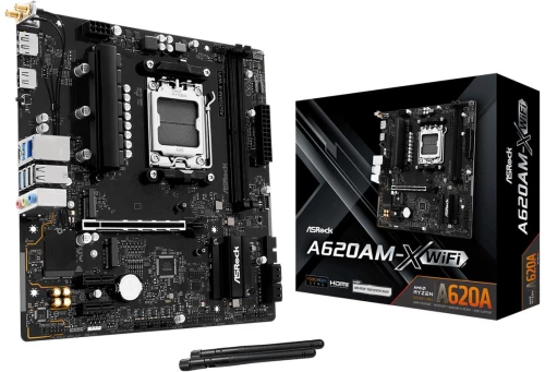 Mainboard|ASROCK|AMD A620|SAM5|Micro-ATX|Memory DDR5|Memory slots 2|A620AM-XWIFI