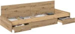 Κρεβάτι με αποθηκευτικό χώρο με κεφαλάρι Artisan Oak 90 x 200 cm