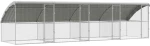 vidaXL Κλουβί για κότες Ασημί 800 x 200 x 198.5 εκ