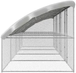 vidaXL Κλουβί για κότες Ασημί 800 x 200 x 198.5 εκ
