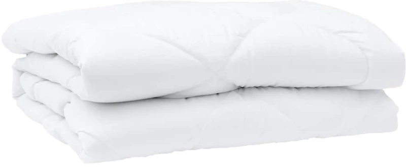 vidaXL Πάπλωμα με μαξιλάρι 3 pcs Λευκό 200 x 200 cm Μικροΐνες
