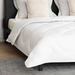 vidaXL Παπλωμα με Μαξιλάρια Argyle 3 pcs Λευκό 240 x 220 cm Μικροΐνες