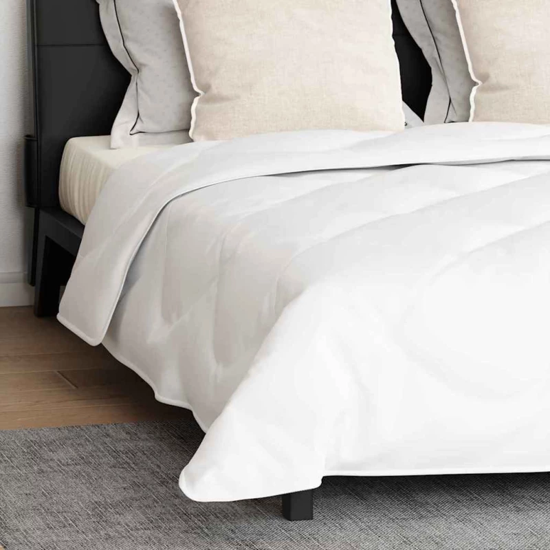 vidaXL Παπλωμα με Μαξιλάρια Argyle 3 pcs Λευκό 240 x 220 cm Μικροΐνες