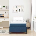 vidaXL Κρεβάτι με ελατήρια Μπλε και Μαύρο 90 x 190 cm