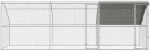 vidaXL Κλουβί για κότες Ασημί 600 x 200 x 198.5 εκ