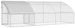 vidaXL Κλουβί για κότες Ασημί 600 x 200 x 198.5 εκ