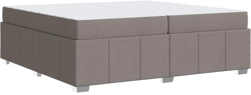 vidaXL Σκελετός Κρεβατιού με στρώμα Taupe 200 x 200 cm ύφασμα