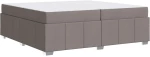 vidaXL Σκελετός Κρεβατιού με στρώμα Taupe 200 x 200 cm ύφασμα