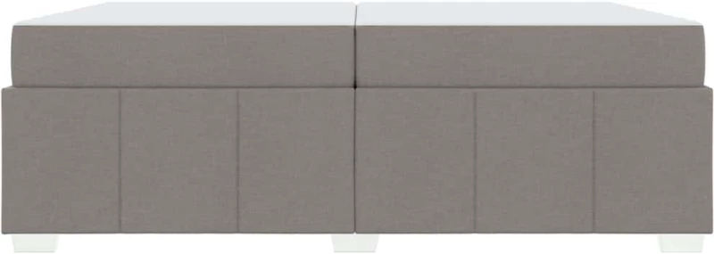 vidaXL Σκελετός Κρεβατιού με στρώμα Taupe 200 x 200 cm ύφασμα