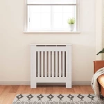 vidaXL Κάλυμμα καλοριφέρ 2 pcs Λευκό 112x19x81.5cm Συνθετικόξύλο
