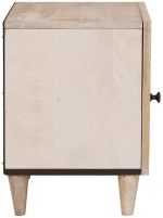 vidaXL Κομοδίνο Μπεζ 40 x 33 x 46 εκ. Μασίφ ξύλο μάνγκο