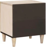 vidaXL Κομοδίνο Μπεζ 40 x 33 x 46 εκ. Μασίφ ξύλο μάνγκο