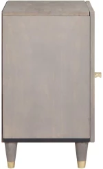 vidaXL Ντουλάπι Μπάνιου Γκρι 38 x 33 x 58 εκ. Μασίφ ξύλο μάνγκο