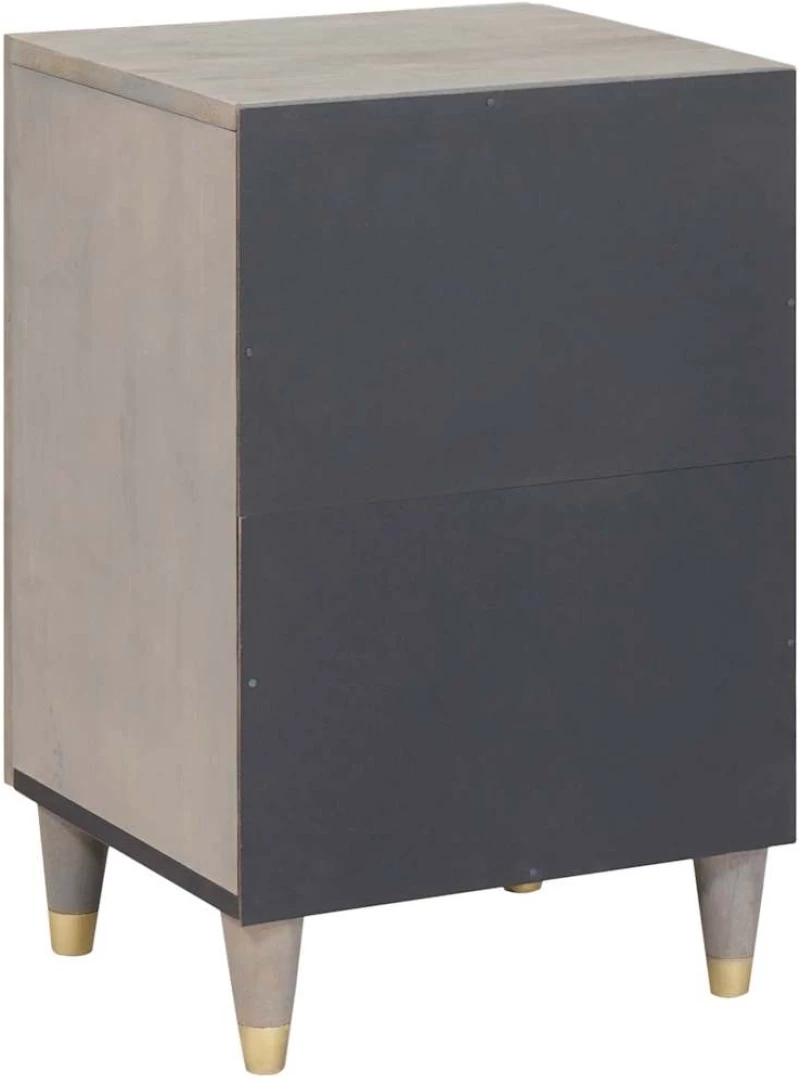 vidaXL Ντουλάπι Μπάνιου Γκρι 38 x 33 x 58 εκ. Μασίφ ξύλο μάνγκο