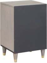 vidaXL Ντουλάπι Μπάνιου Γκρι 38 x 33 x 58 εκ. Μασίφ ξύλο μάνγκο