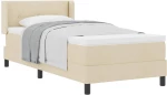 vidaXL Κρεβάτι box spring με στρώμα με στρώμα Κρεμ 80 x 200 cm