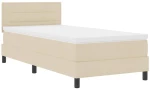 vidaXL Κρεβάτι με ελατήρια με στρώμα Κρεμ 80 x 200 cm ύφασμα