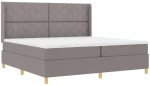 vidaXL Κρεβάτι με ελατήρια με στρώμα Taupe 200 x 200 cm ύφασμα