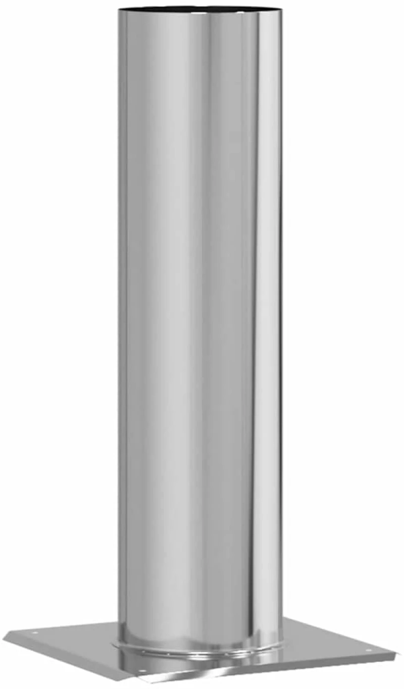 vidaXL Επέκταση Κεφαλής Καμινάδας Ασημί 24 x 24 x 50 εκ.