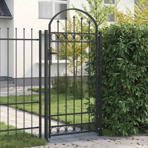 vidaXL Πύλη Φράχτη Γκρι 89 x 200 εκ Ατσάλι