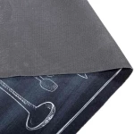 vidaXL Χαλί Κουζίνας Toile Μαύρο 150 x 45 εκ Βελούδο