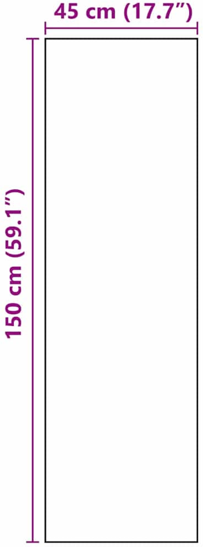 vidaXL Χαλί Κουζίνας Toile Μαύρο 150 x 45 εκ Βελούδο
