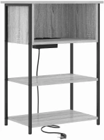 vidaXL Κομοδίνο Γκρι sonoma 55 x 31 x 76 εκ Επεξεργασμένο ξύλο
